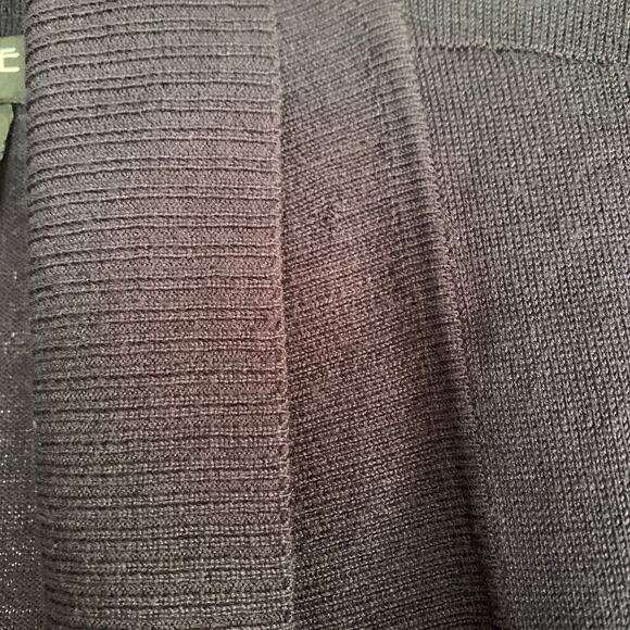 Verve Ami Navy Blue Cardigan Sweater Open Front Elbow Length Sleeves Size Small - Picture 9 of 13